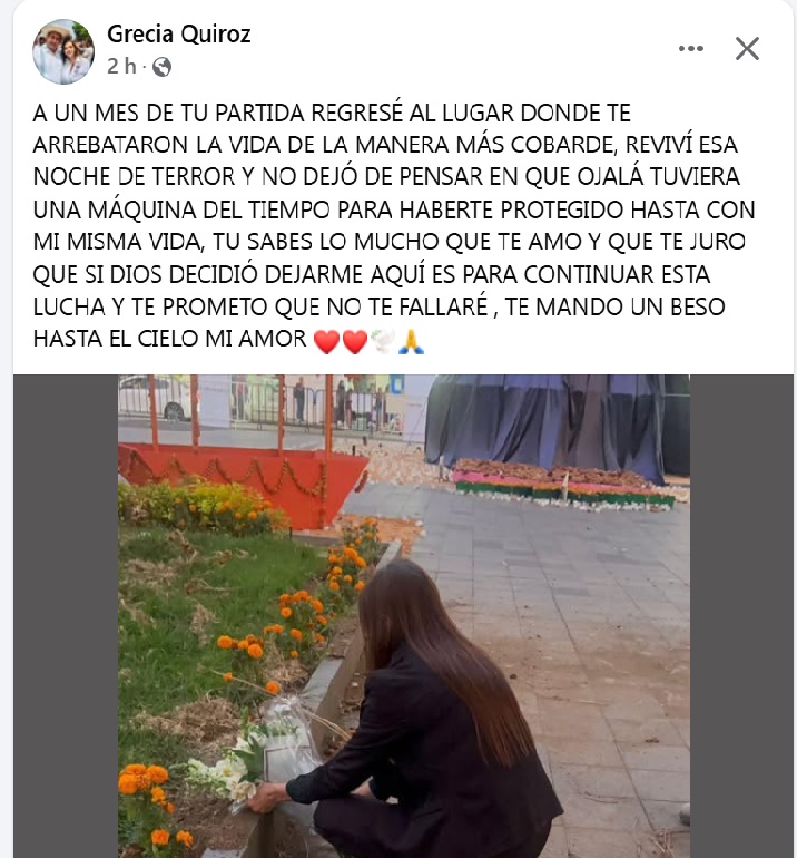 Recuerda alcaldesa de Uruapan a Carlos Manzo, a un mes de su fallecimiento
