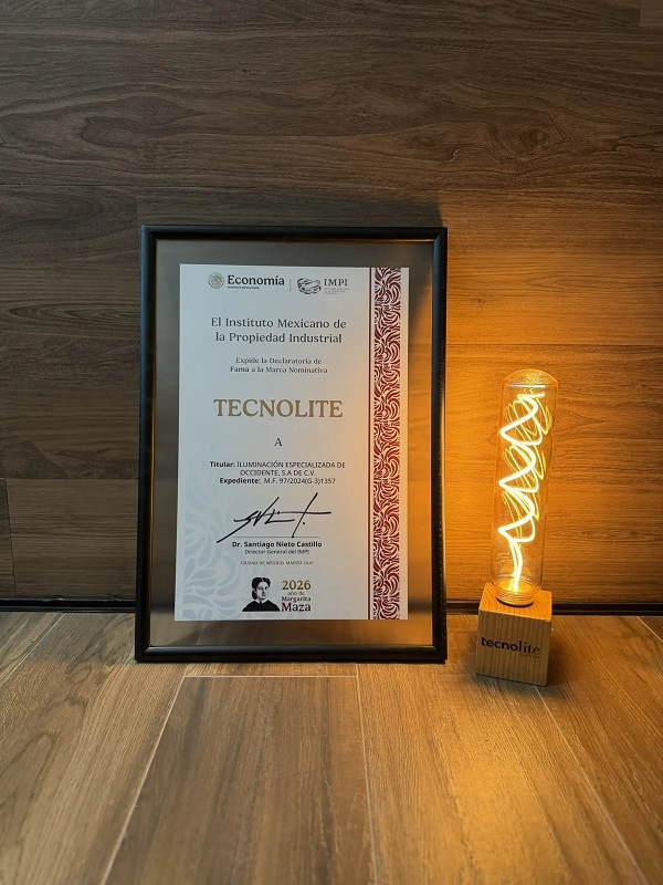 Tecnolite recibe declaratoria de Marca Famosa por parte del IMPI