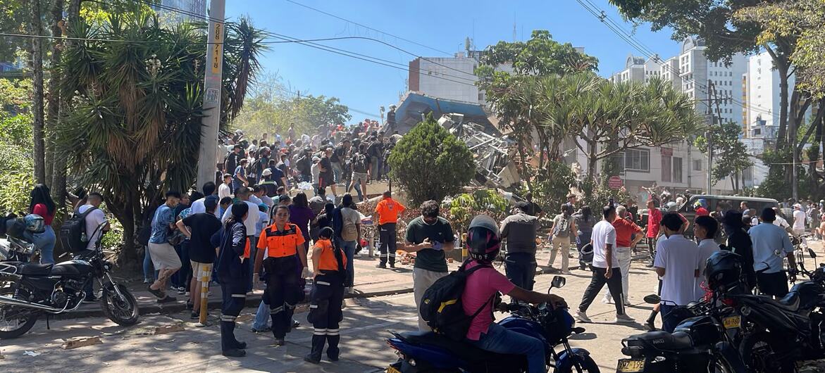 ONU ofrece apoyo a Colombia tras terremoto de magnitud 7.4